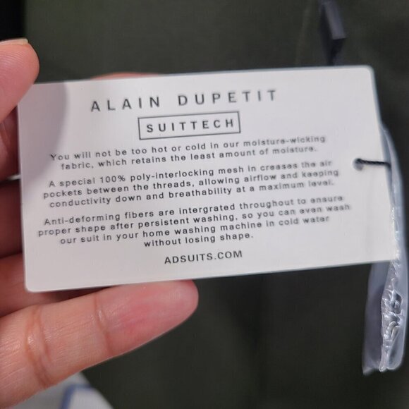 NWT Alain Dupetit Olive Green Sport Coat Two Button Blazer - Picture 8 of 10